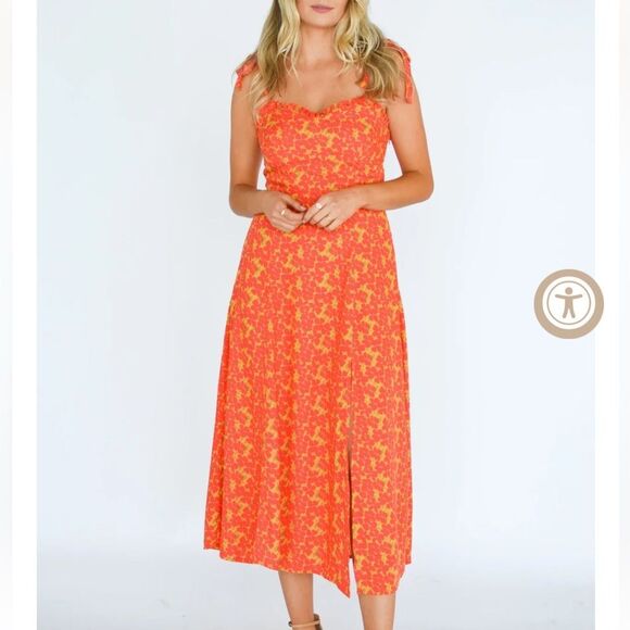 Dress Forum Orange Floral Maxi Dress - Picture 5 of 8